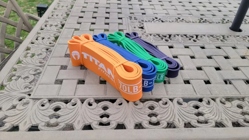 Unboxing a set of Titan Fitness Heavy Resistance Bands