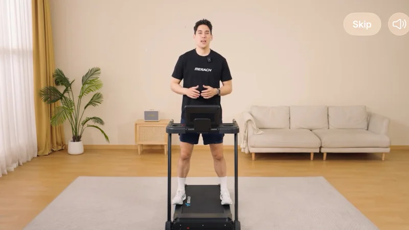 Screenshot of the virtual assistant in the MERACH fitness app