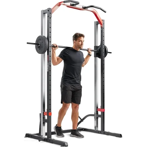 Sunny Health and Fitness Premium Smith Machine Power Rack