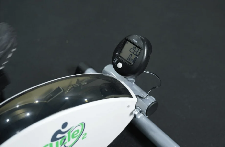 The DeskCycle 2 Under Desk Exercise Bike And Pedal Exerciser's removable LCD display