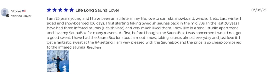 Online customer reviews for the SaunaBox SmartSteam Pro