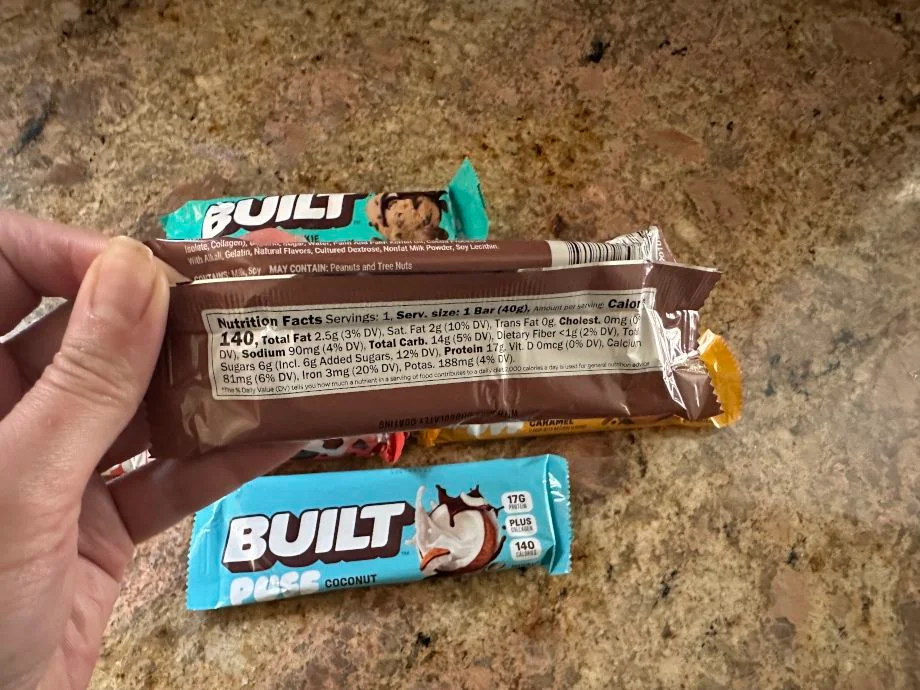 Nutrition Facts label on a Built Puff Bar