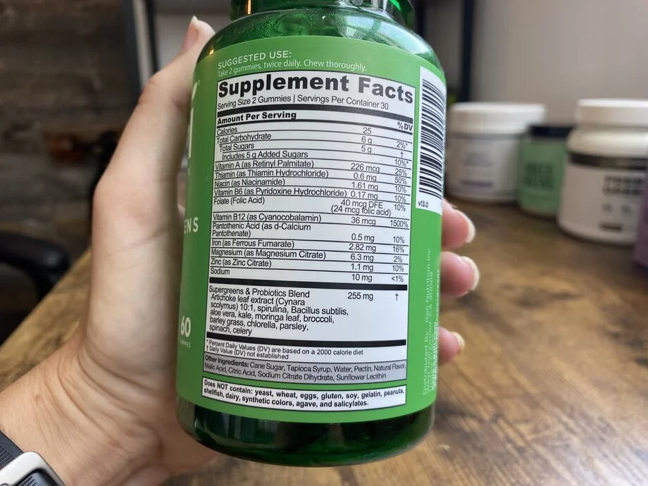 Goli Greens Gummies Supplements Facts