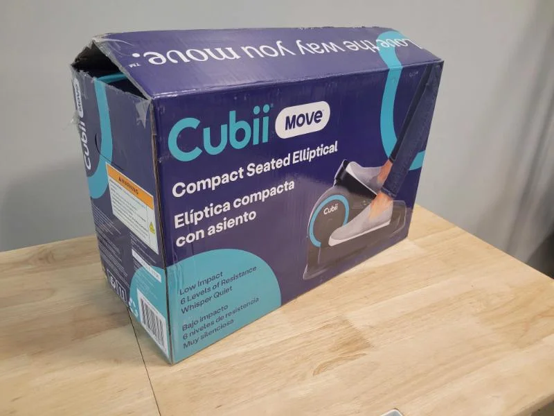 The Cubii Move in its original box and packaging