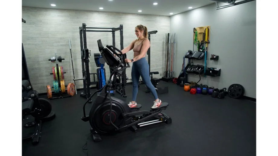 Woman using Sole E35 Elliptical