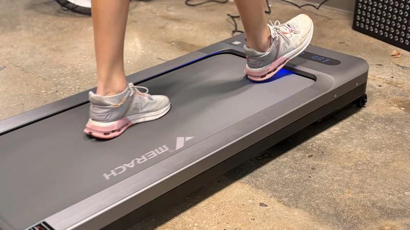Our tester Using the MERACH UltraWalk W60 Plus Treadmill