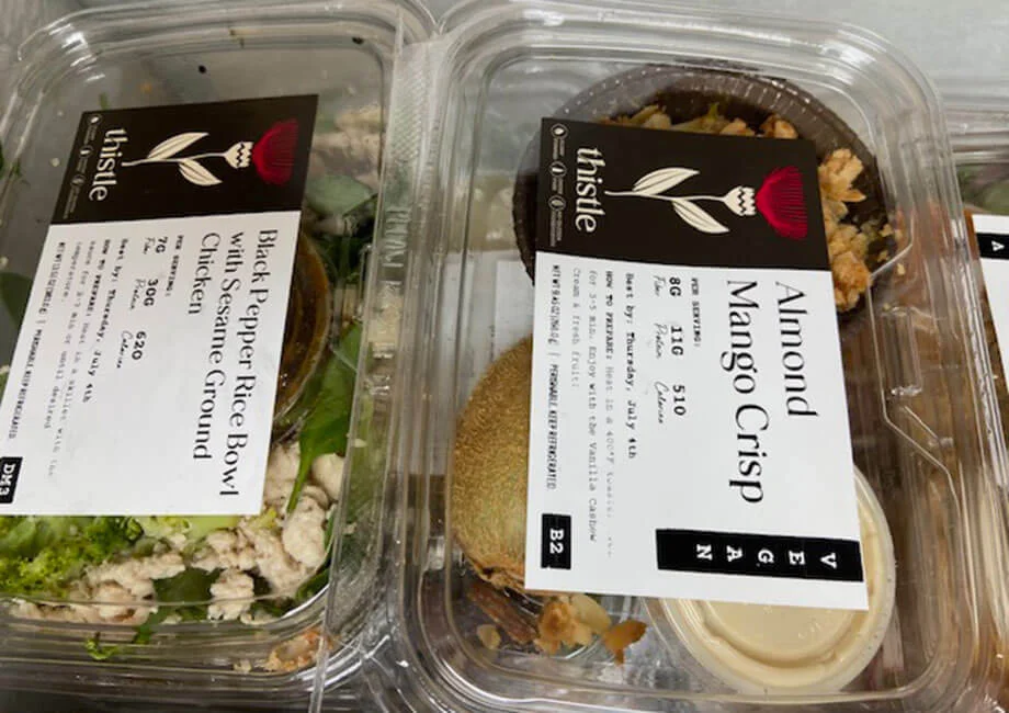 Thistle lunch and breakfast.