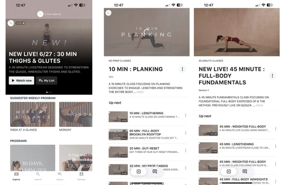 Screenshots from B the Method.