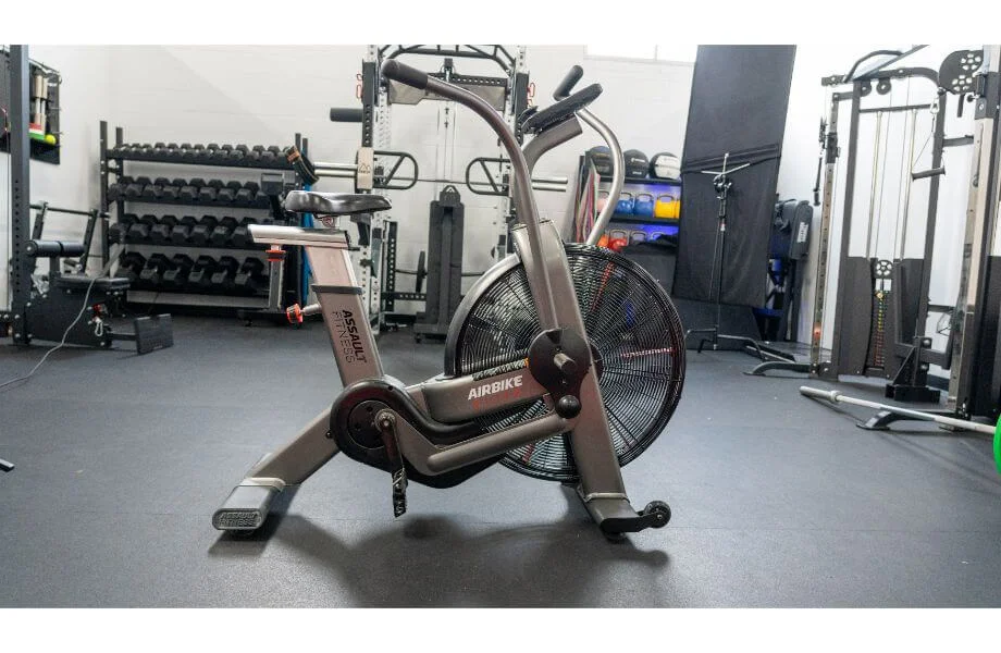 assault bike elite side view in gym