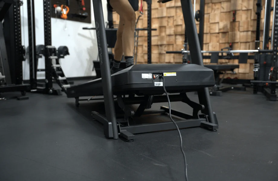 Our tester training at an incline on the Bowflex T6 treadmill