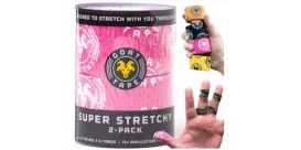 A package of Goat Tape along with an image of the tape on a person's fingers