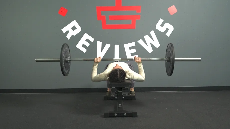 woman doing bench press