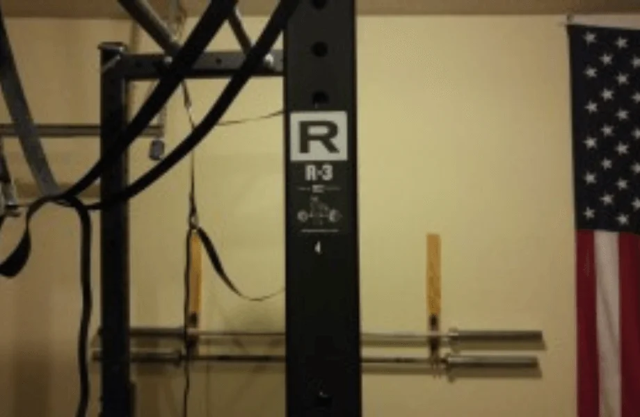The Rogue R-3 Power Rack's steel uprights and durable construction