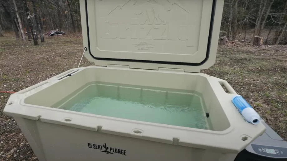 A look at the interior of the Desert Plunge Cold Tub