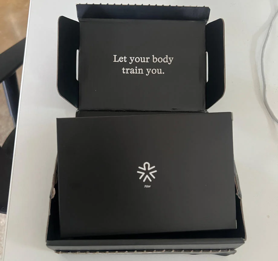 An opened box showcasing the Alter DNA Test kit