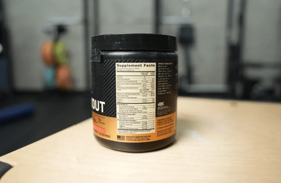 Optimum Nutrition Gold Standard Pre-Workout supplement facts