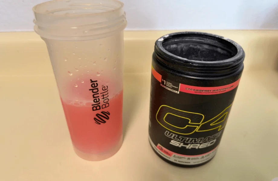 A blended serving of Cellucor C4 Ultimate Shred pre-workout
