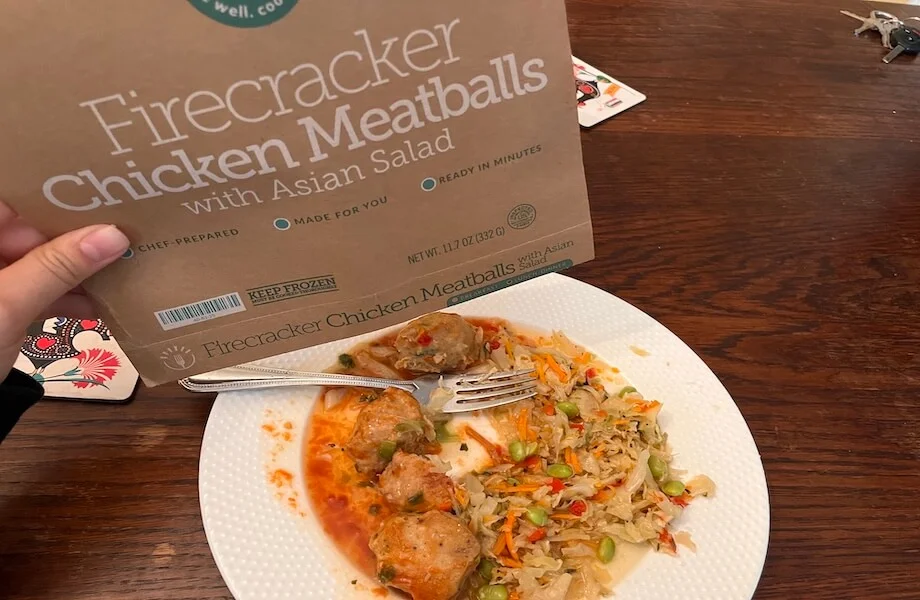 Our tester enjoying a BistroMD meal