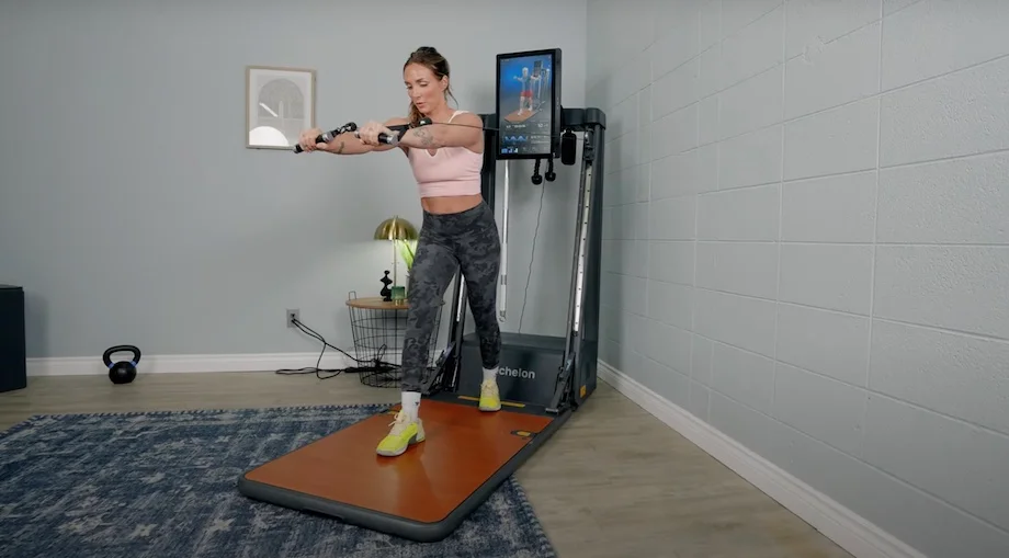 Full view of Lindsay Scheele, CPT working on the Echelon Strength Home