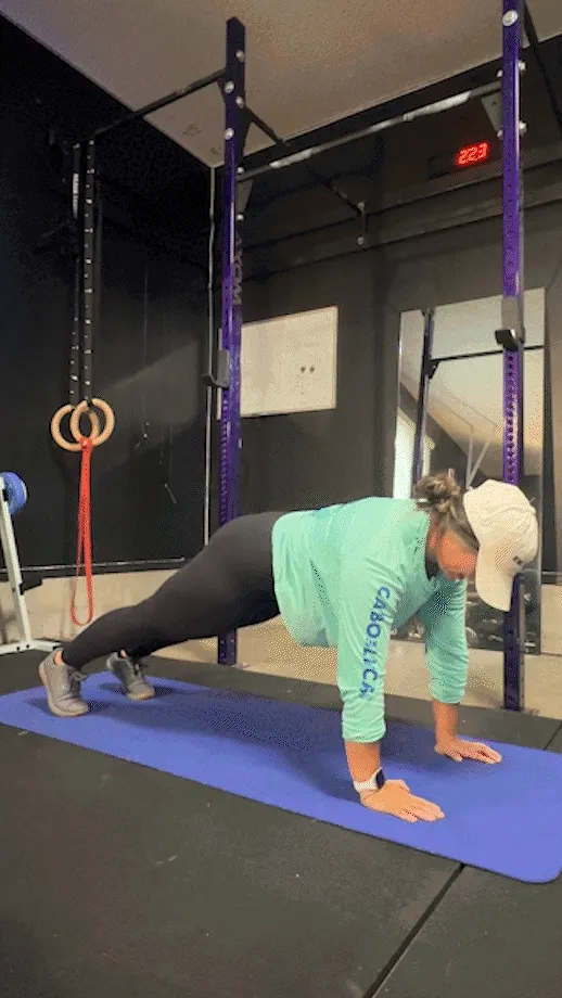 plank hip extension straight leg
