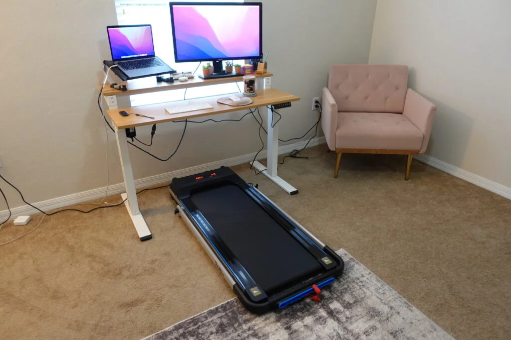 red liro treadmill under desk scaled