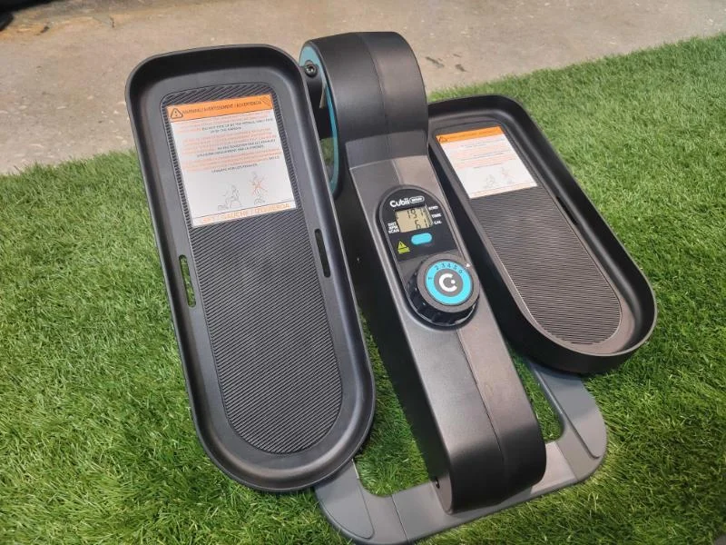 The Cubii Move resting on some turf during testing