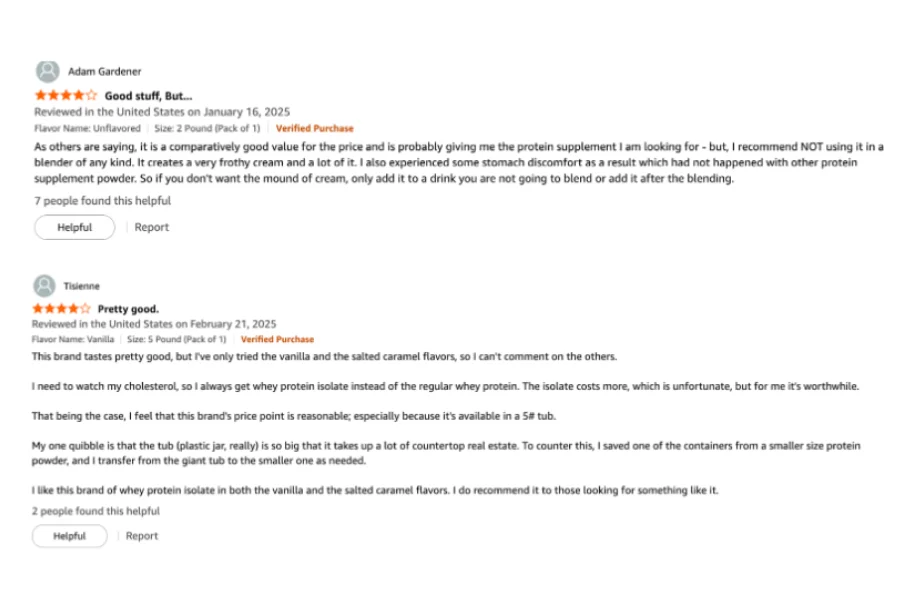 Online customer reviews of Nutricost Whey Protein Isolate