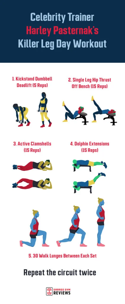 harley pasternak leg day workout graphic