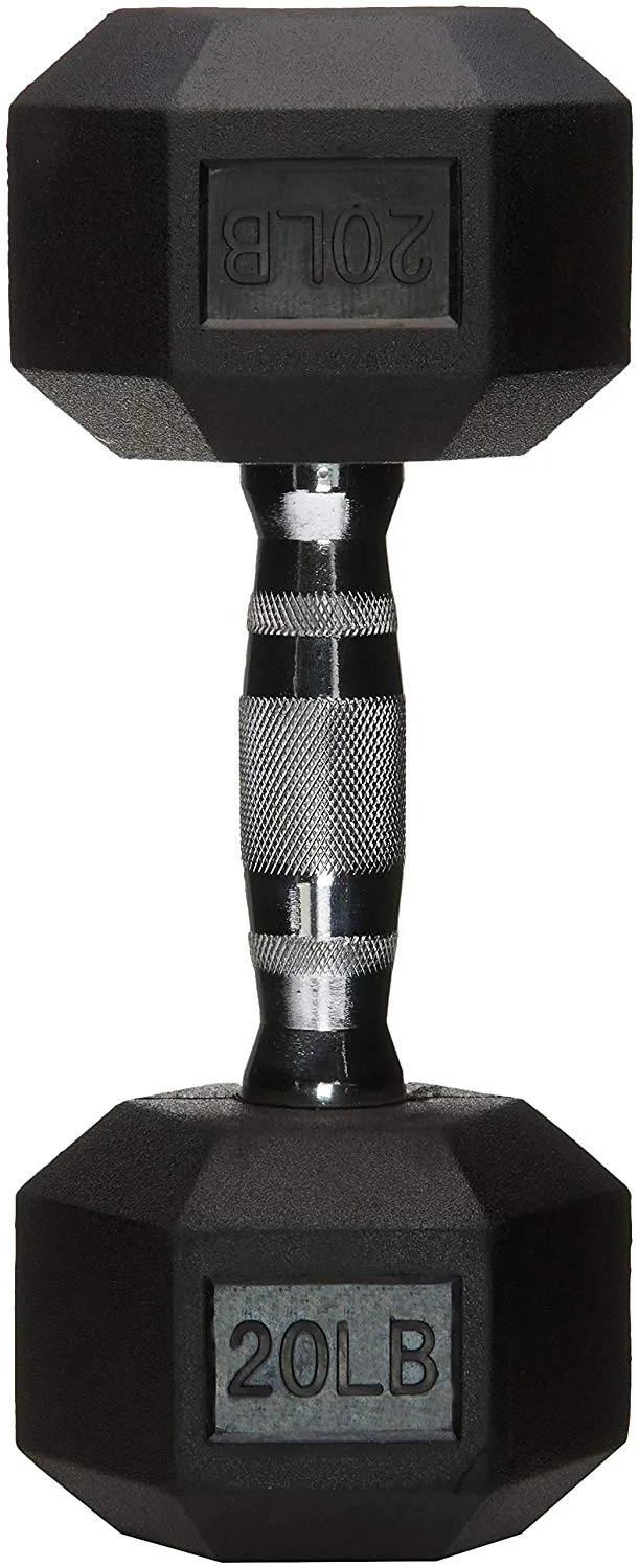 AmazonBasics Rubber Encased Hex Dumbbell