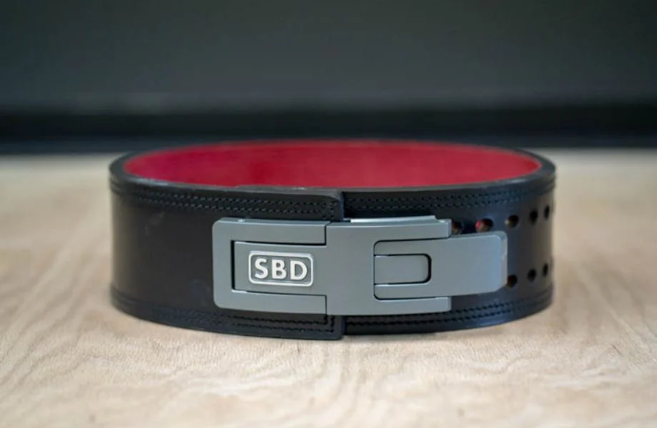 The SBD lever belt on a wooden box