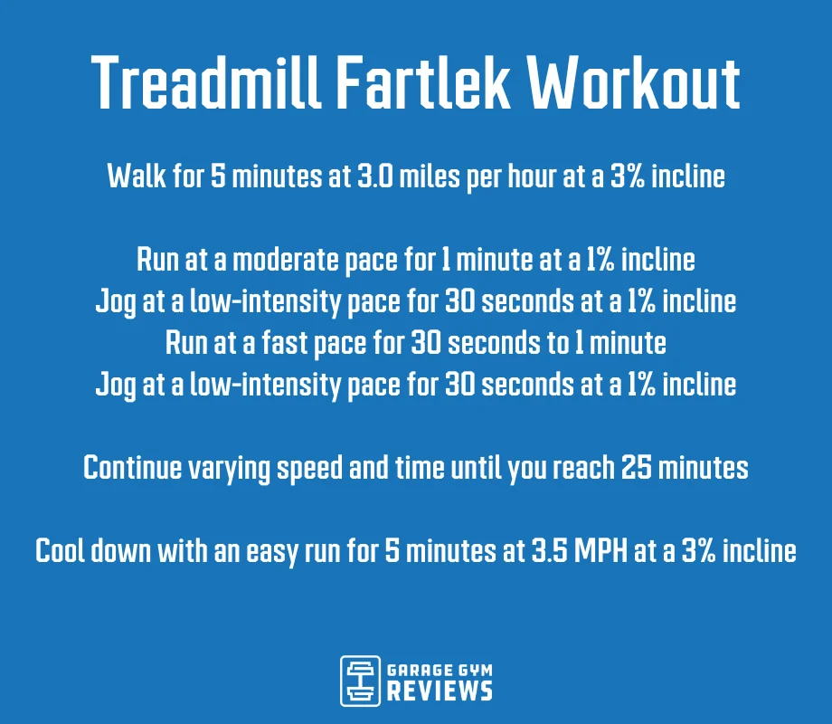 Treadmill fartlek workout