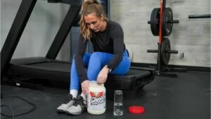 ghost vegan protein taking seal off