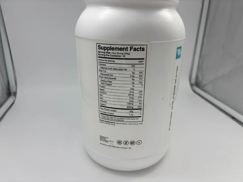 swolverine plant protein nutrition label