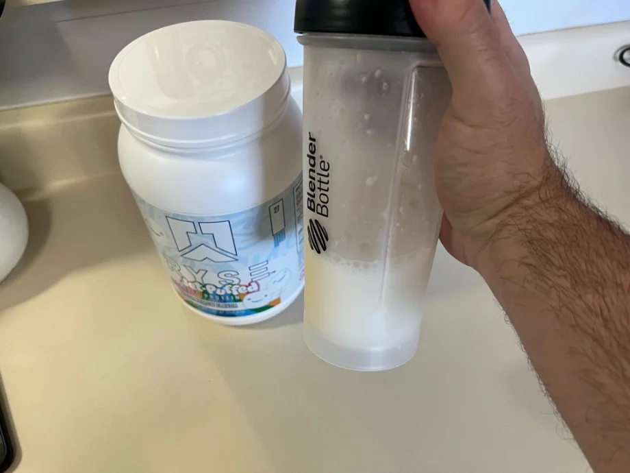 Fresh shake made from RYSE Protein Powder.