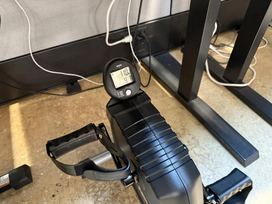 Display on the MagneTrain ER Mini Exercise Bike