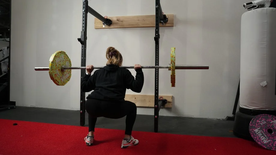 squatting with titan t3 folding rack