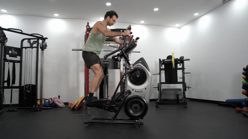 Our tester training on the Bowflex Max Trainer M6 cardio machine