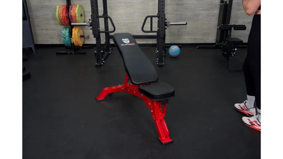 major fitness plt01 adjustable bench full view bench with angled seat