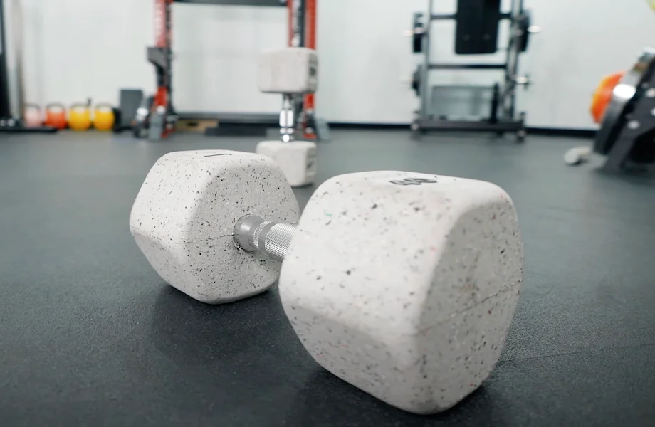 A close look at a Nike Grind Dumbbell