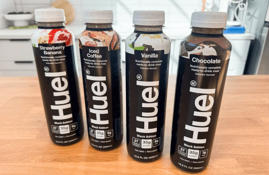 A handful of Huel Ready-to-Drink flavors our expert team has tested