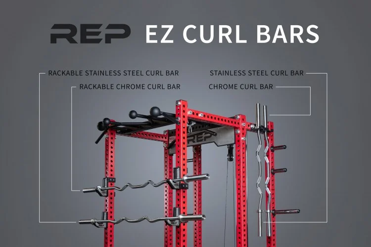 REP Rackable EZ Curl Barbell