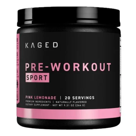 Kaged Pre-Workout Sport in the Pink Lemonade flavor