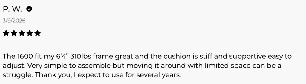 A verified customer review of the RitFit Gator Weight Bench