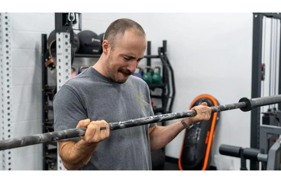 Coop curling while wearing an Oura Ring