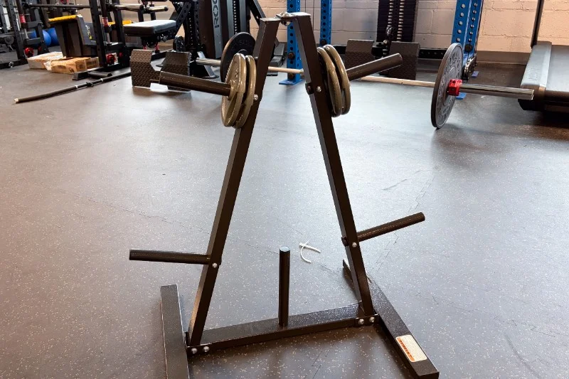 Weight plates on the Marcy Weight Plate Tree