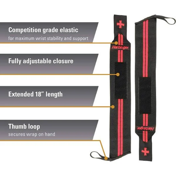 Harbinger Red Line Wrist Wraps