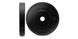 two black bumper plates