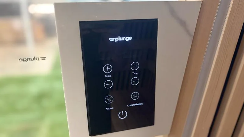 Control panel for the Plunge Infrared Sauna Pro XL