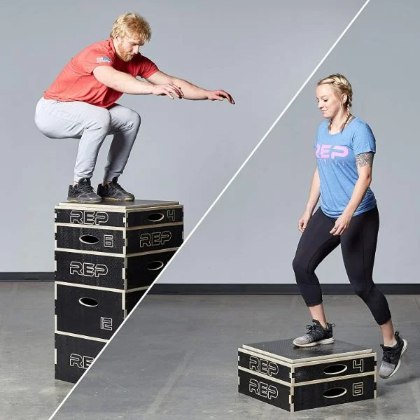 REP Stackable Wood Plyo Boxes