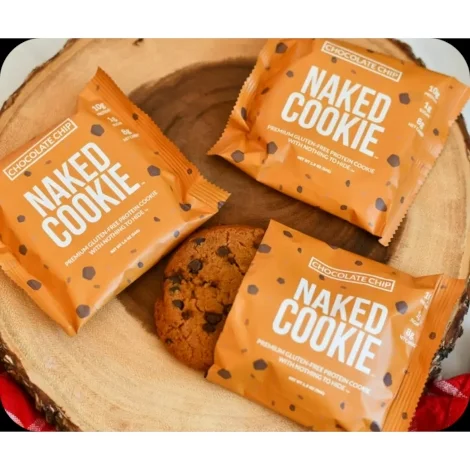 naked nutrition chocolate chip protein cookie product image